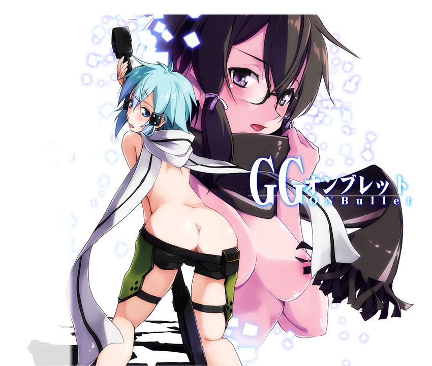 sinon and asada shino (sword art online) drawn by nagare_hyougo