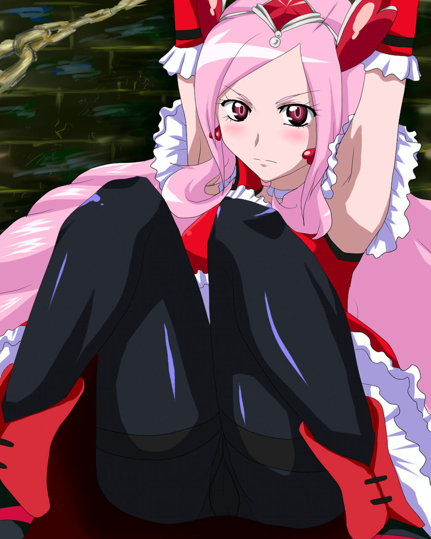 higashi setsuna and cure passion (precure and 1 more) drawn by muka