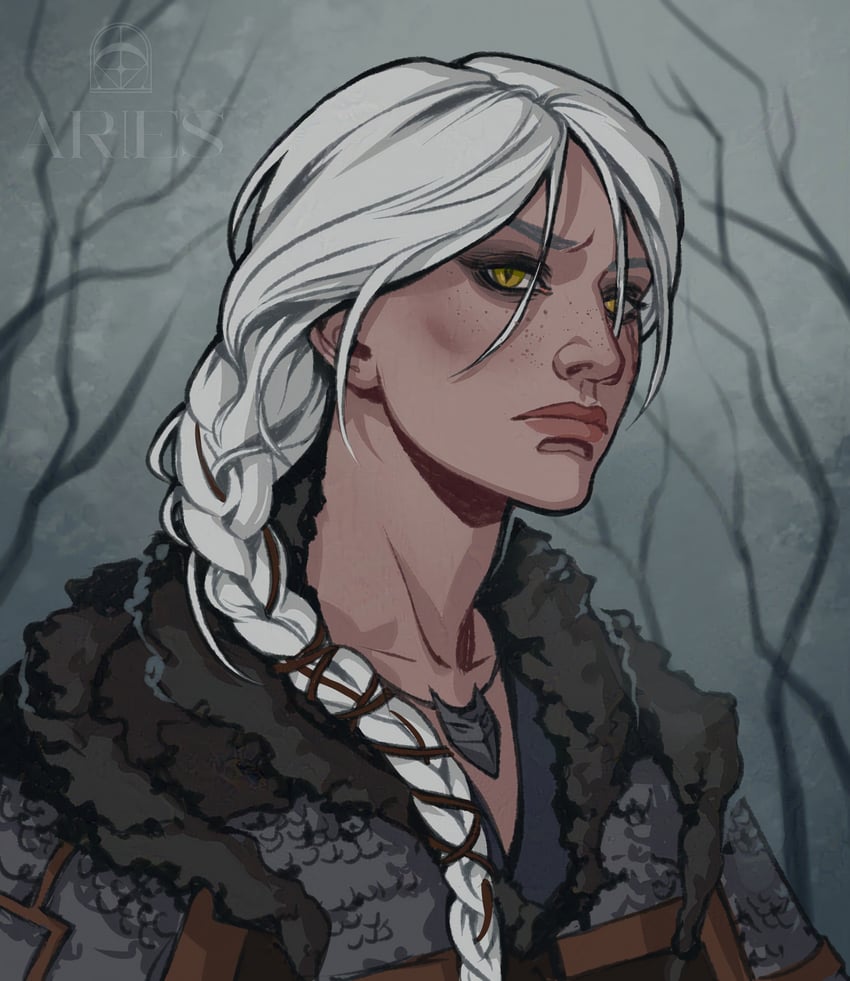 ciri (the witcher and 1 more) drawn by adacta_aries