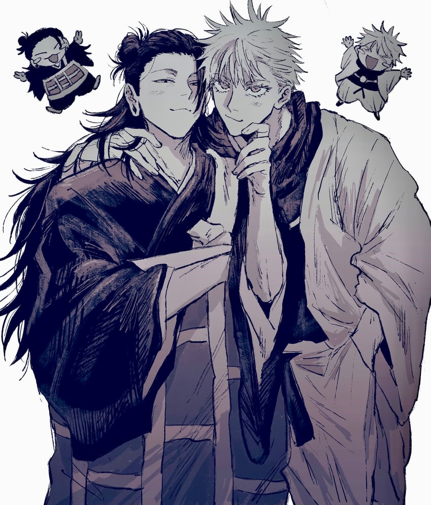 gojou satoru and getou suguru (jujutsu kaisen) drawn by suru_(ekxbe9)