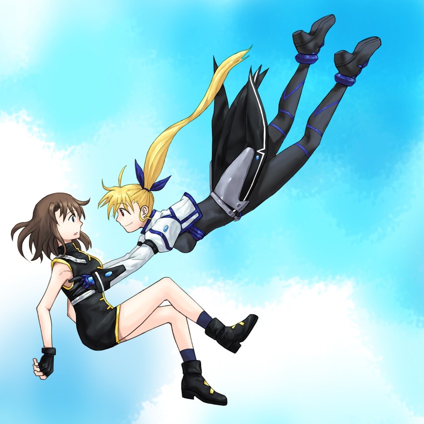 yagami hayate and vivio (lyrical nanoha and 1 more) drawn by danpaca
