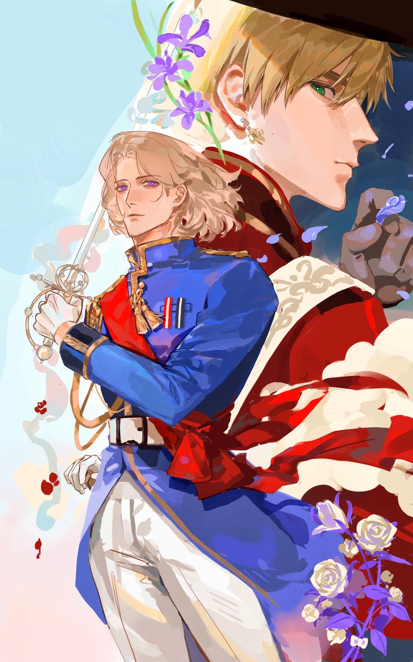 united kingdom and france (axis powers hetalia) drawn by tusi0507