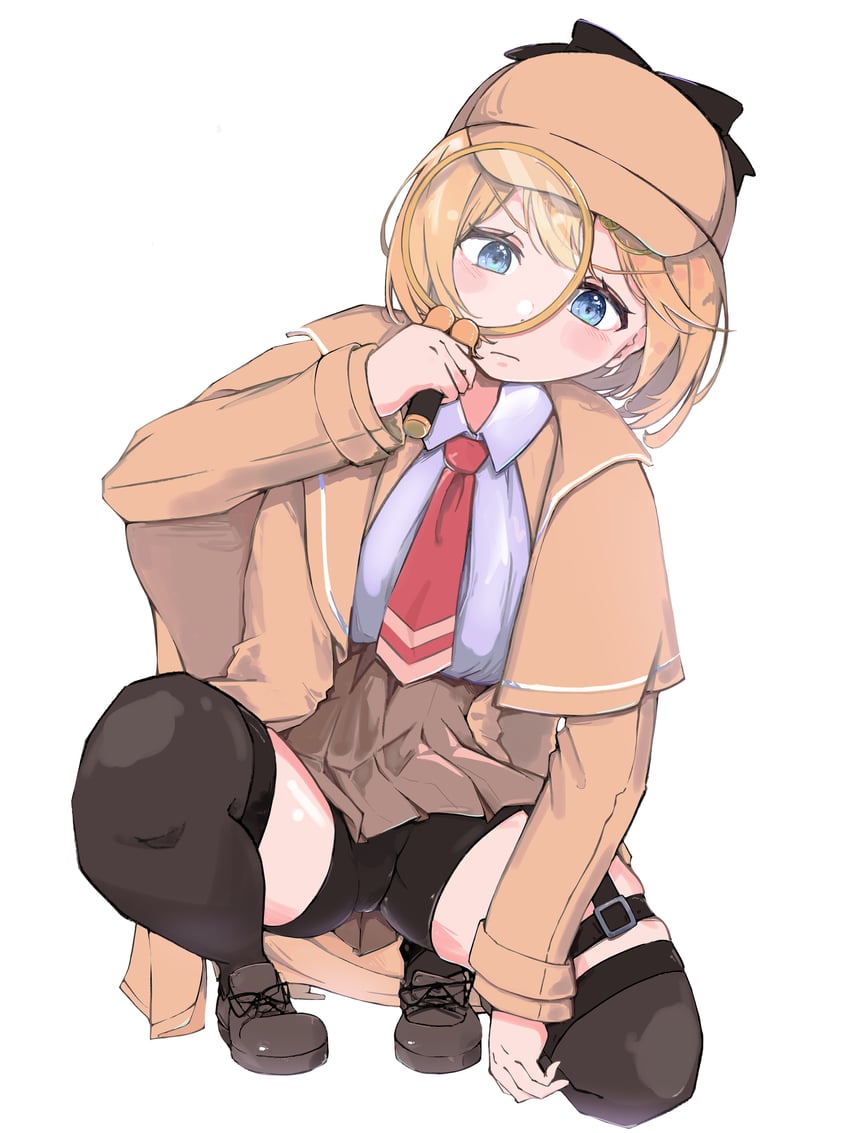 watson amelia (hololive and 1 more) drawn by chillout_tang