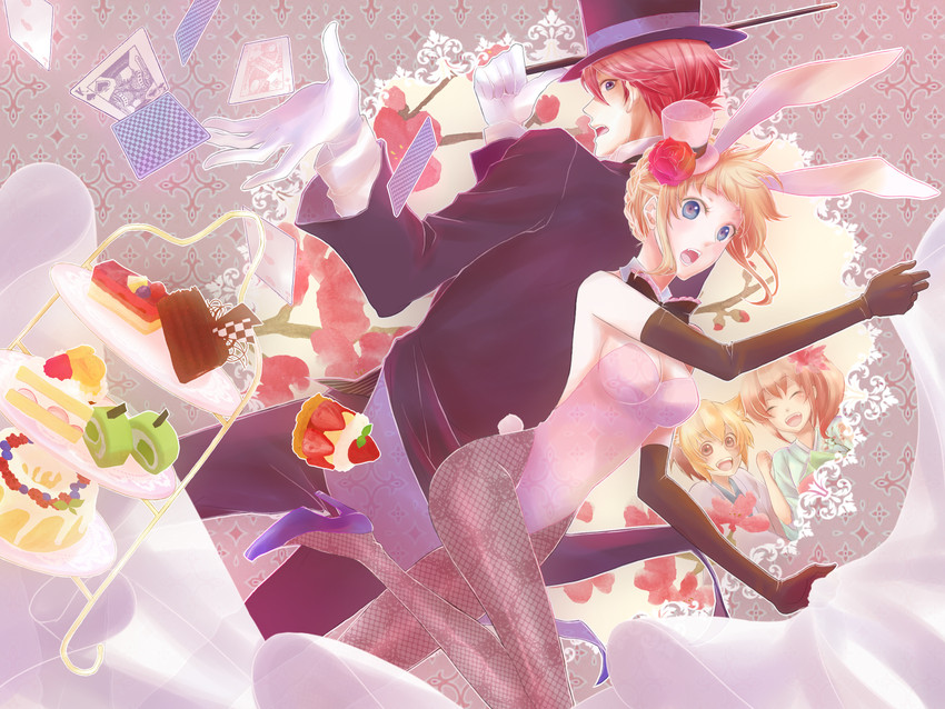 beatrice, ushiromiya battler, ushiromiya maria, and sakutarou (umineko no naku koro ni) drawn by nero_(koyuki)