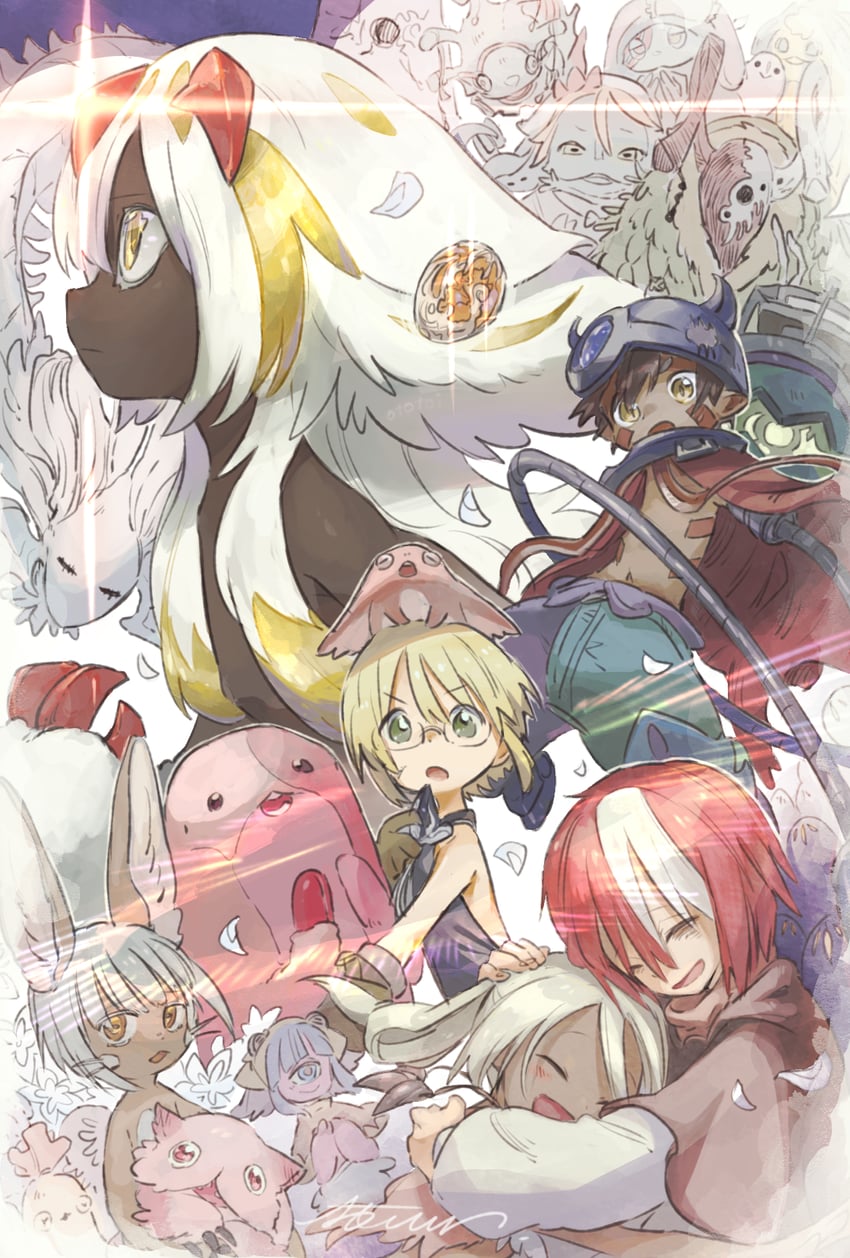 nanachi, reg, faputa, riko, mitty, and 12 more (made in abyss) drawn by ototoi_(eevees813)