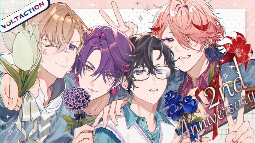 watarai hibari, fura kanato, shikinagi akira, and seraph dazzlegarden (nijisanji) drawn by kaburagi_(pnoir087)