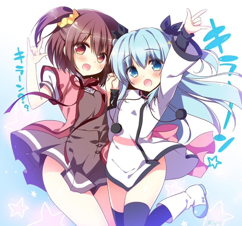 noel and komiya nonoka (sora no method) drawn by sasai_saji