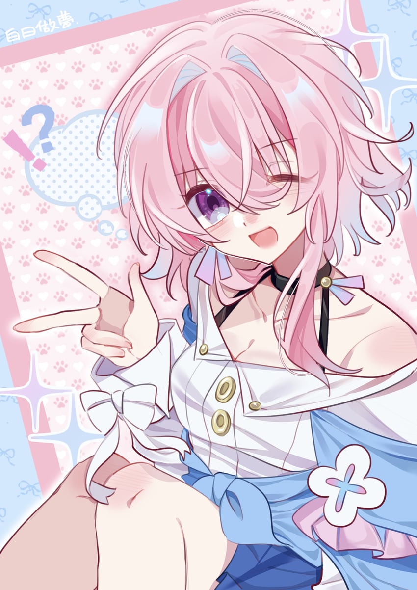 march 7th (honkai and 1 more) drawn by tianha_sushi