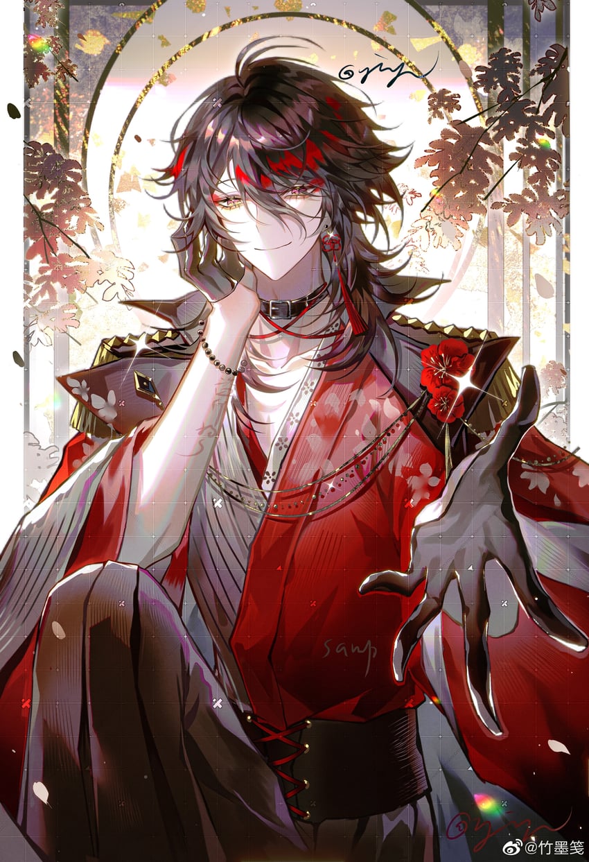 vox akuma (nijisanji and 1 more) drawn by zhumojian