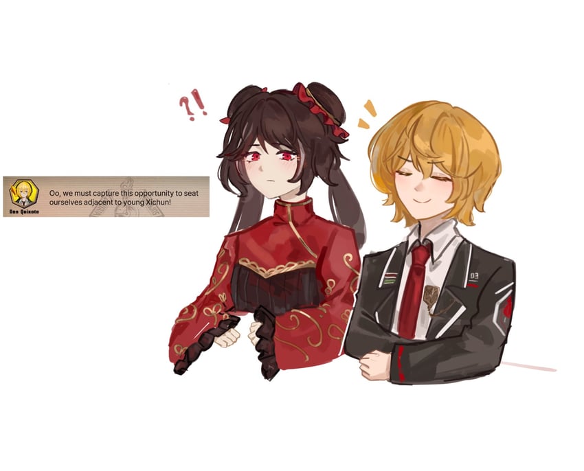 don quixote and jia xichun (project moon and 1 more) drawn by ishid0ru