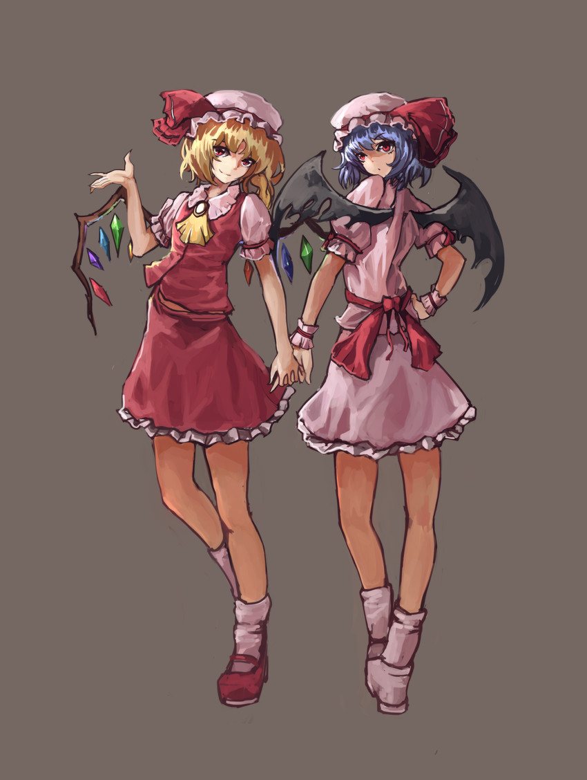remilia scarlet and flandre scarlet (touhou) drawn by dan_2013