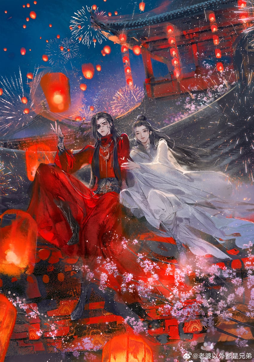 xie lian and hua cheng (tianguan cifu) drawn by weibo_5541843220