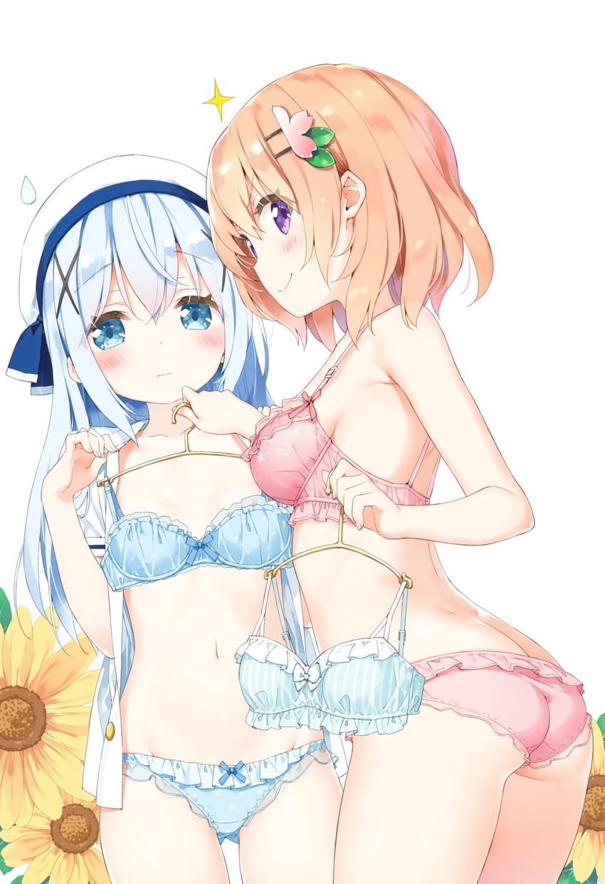 kafuu chino and hoto cocoa (gochuumon wa usagi desu ka?) drawn by kani_biimu