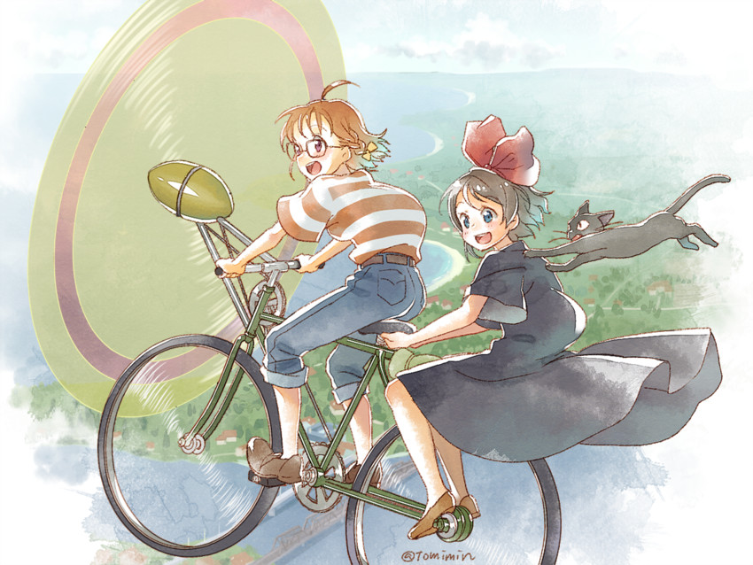 watanabe you, takami chika, kiki, and tombo (love live! and 2 more) drawn by tomiwo