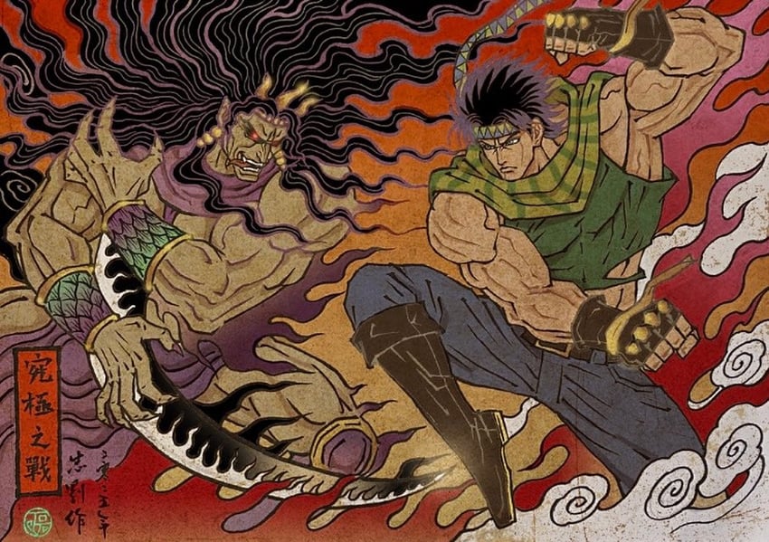 joseph joestar and kars (jojo no kimyou na bouken and 1 more) drawn by chien_chih_kang