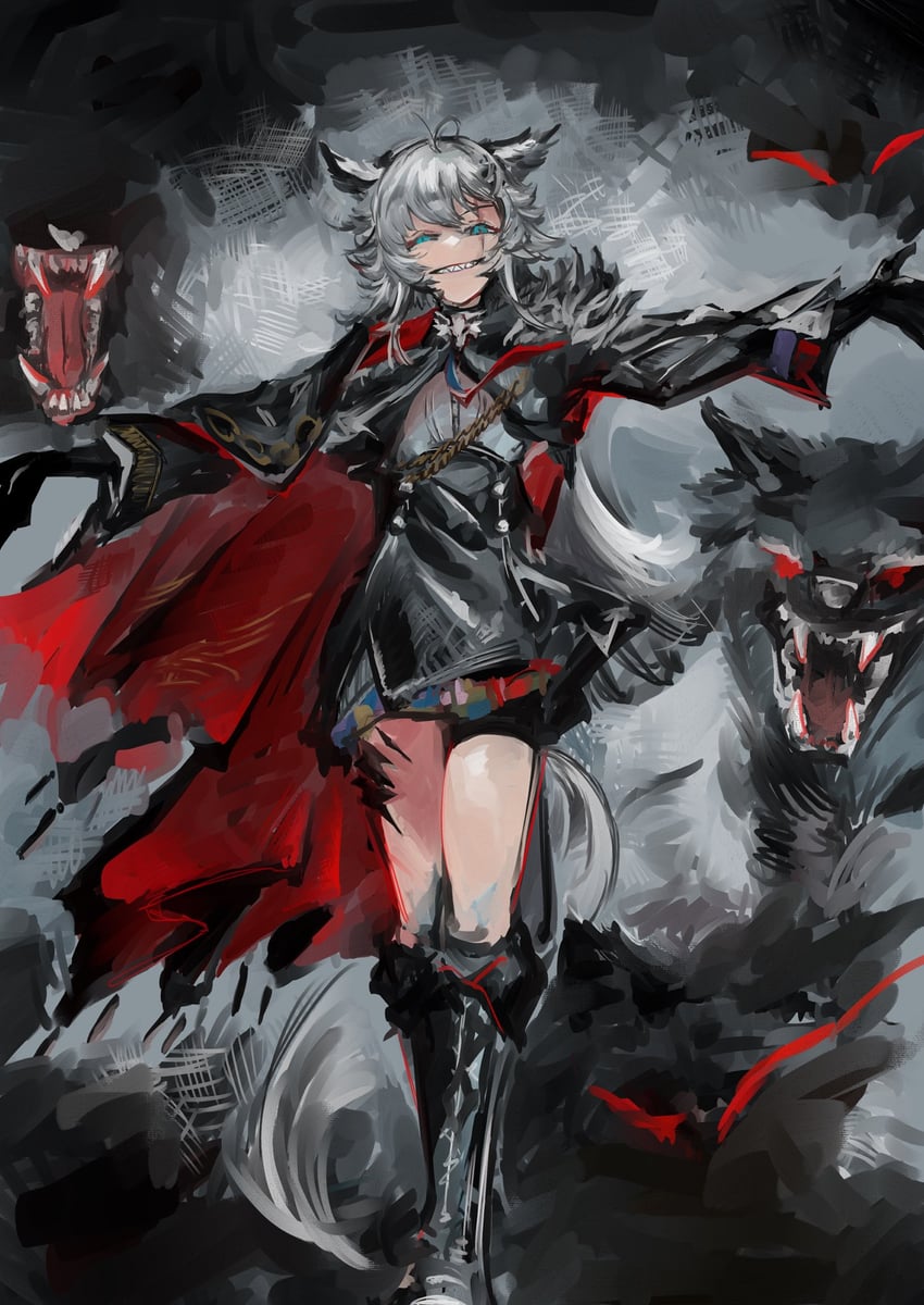 lappland and lappland the decadenza (arknights) drawn by karaage-senpai