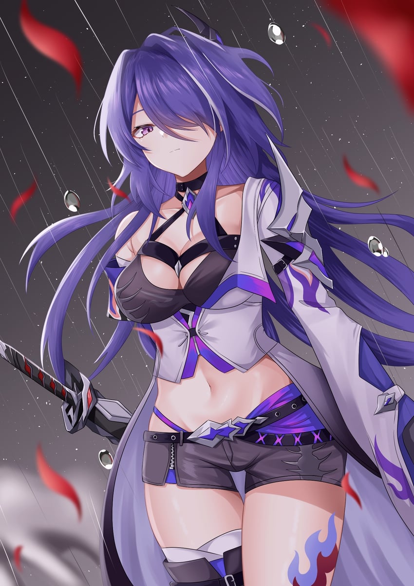 acheron (honkai and 1 more) drawn by halu_shirasu