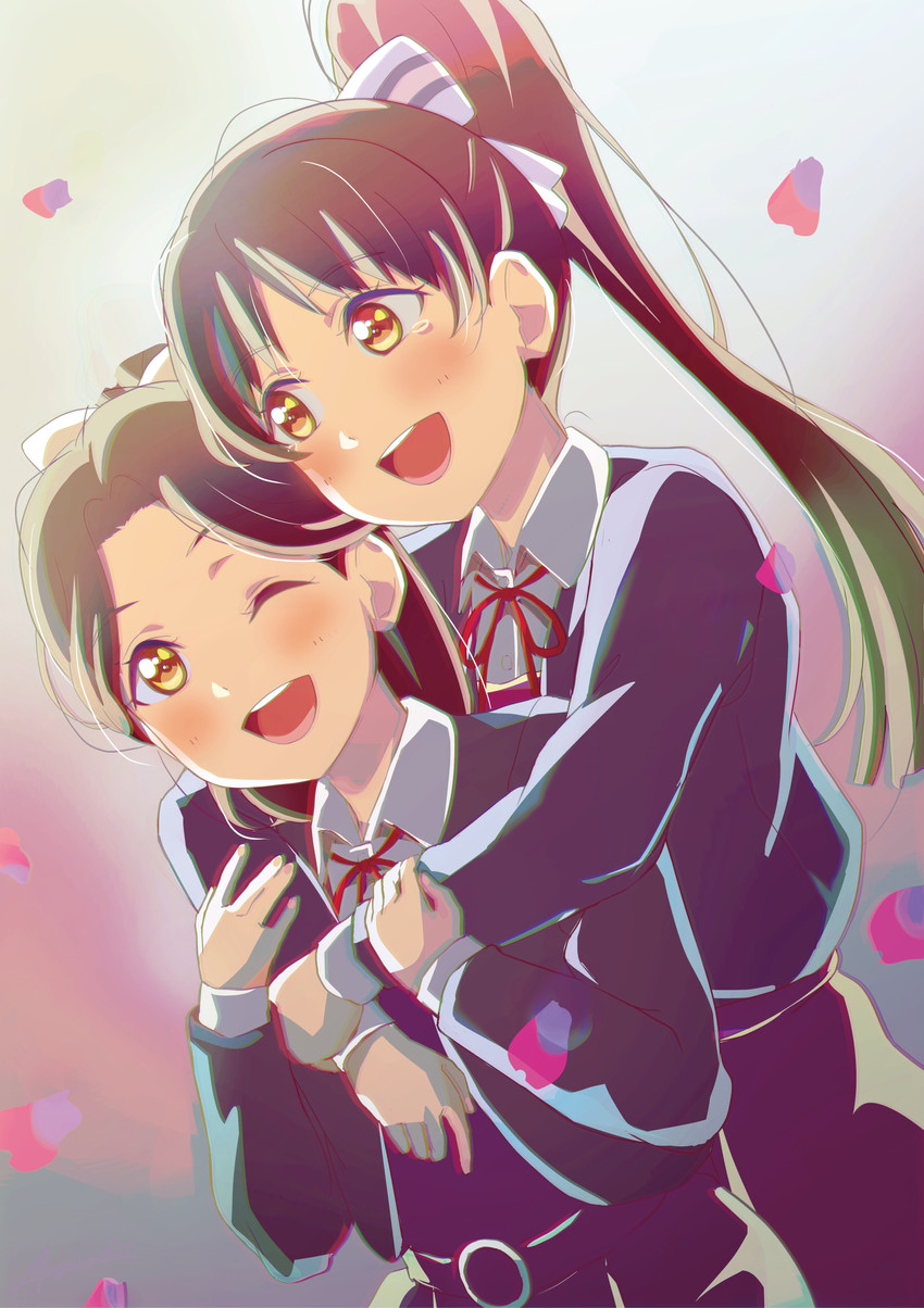 hazuki ren and hazuki hana (love live! and 1 more) drawn by aozora_aoi