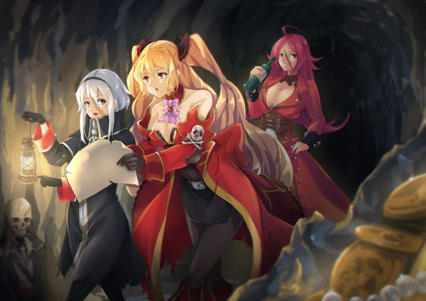 francis drake, anne bonny, and mary read (fate and 1 more) drawn by nakaga_eri