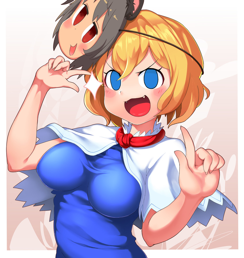 alice margatroid, nazrin, web, and kofji (touhou and 1 more) drawn by sinzen
