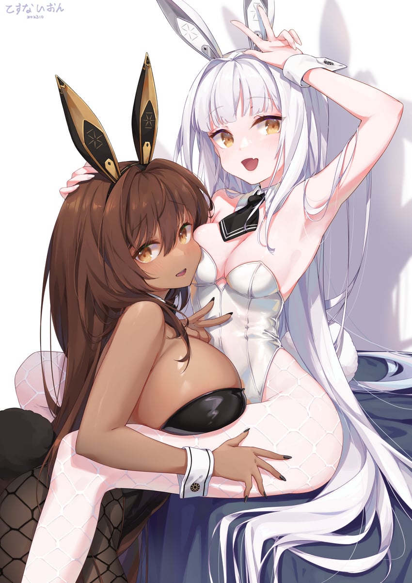 noir and blanc (goddess of victory: nikke) drawn by aeon_ion