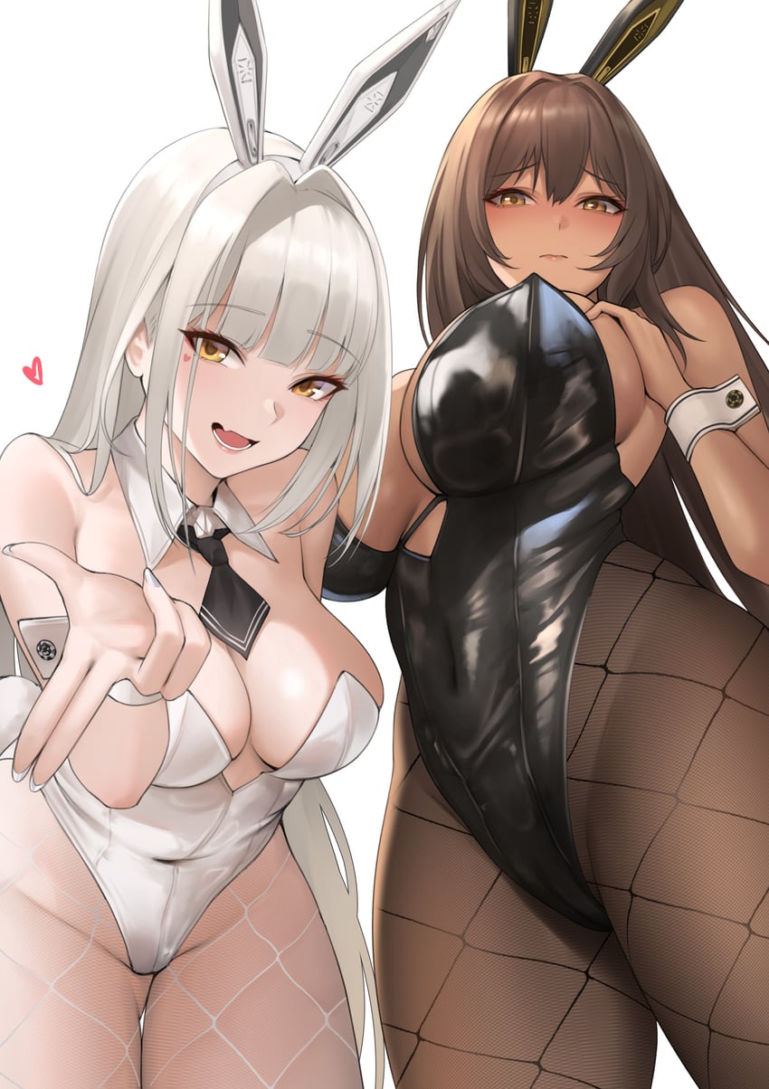 noir and blanc (goddess of victory: nikke) drawn by kurone_rinka