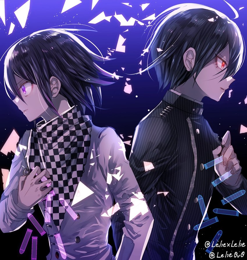 oma kokichi and saihara shuichi (danganronpa and 1 more) drawn by z-epto_(chat-noir86)