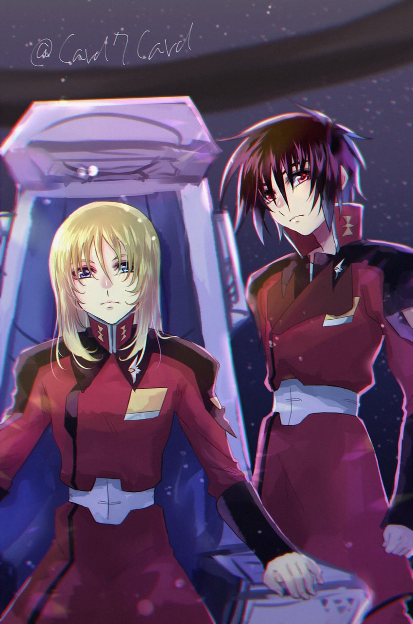shinn asuka and rey za burrel (gundam and 2 more) drawn by yuuka_seisen