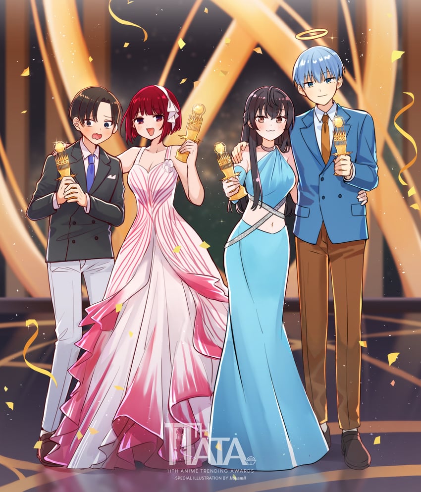 arima kana, himmel, ichikawa kyoutarou, and suou yuki (sousou no frieren and 3 more) drawn by hakamii