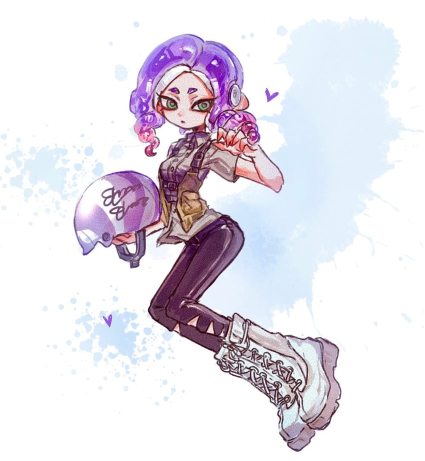 octoling player character and octoling girl (splatoon and 1 more) drawn by gucandiyi52092