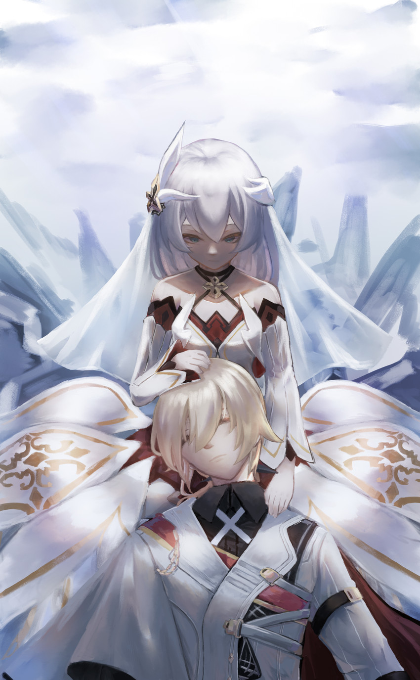 theresa apocalypse and otto apocalypse (honkai and 1 more) drawn by dprideday