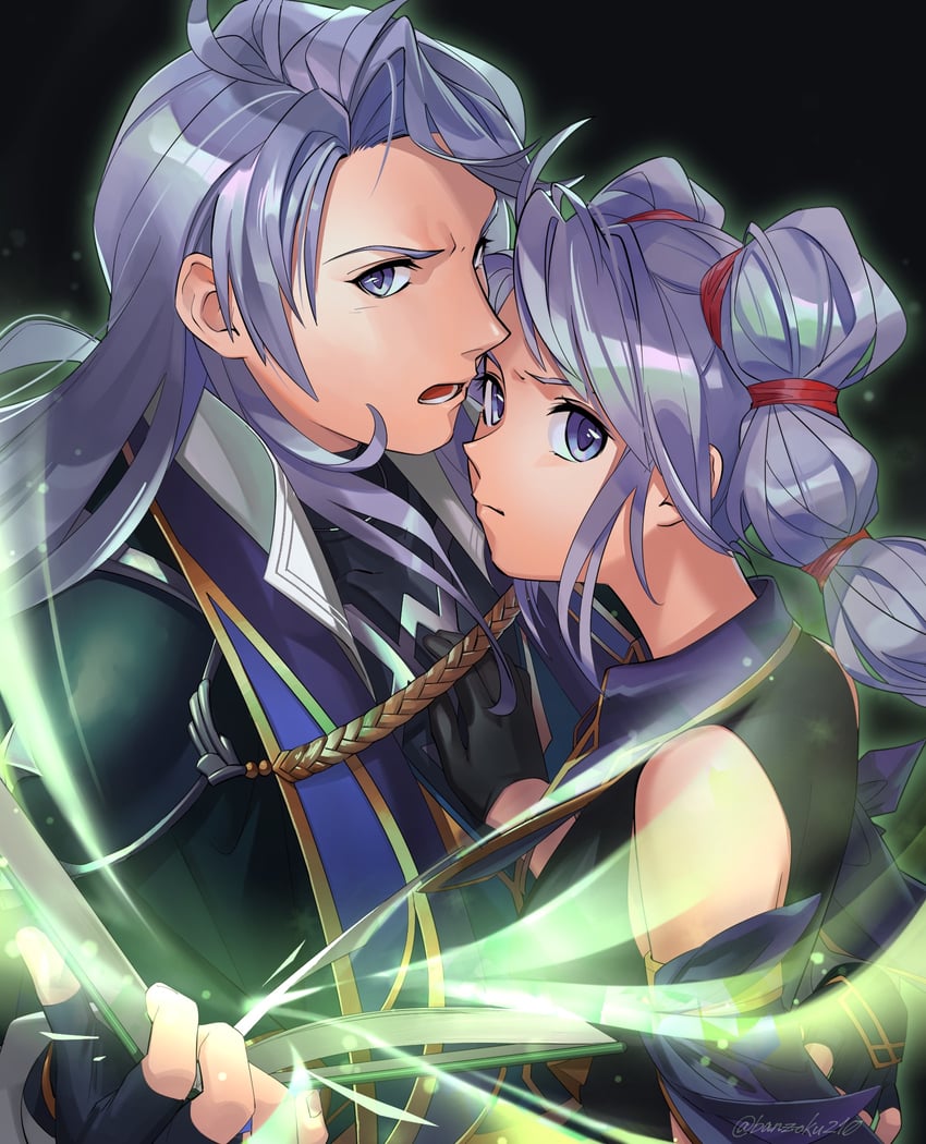 tine and arthur (fire emblem and 1 more) drawn by asagi_(banzoku210)