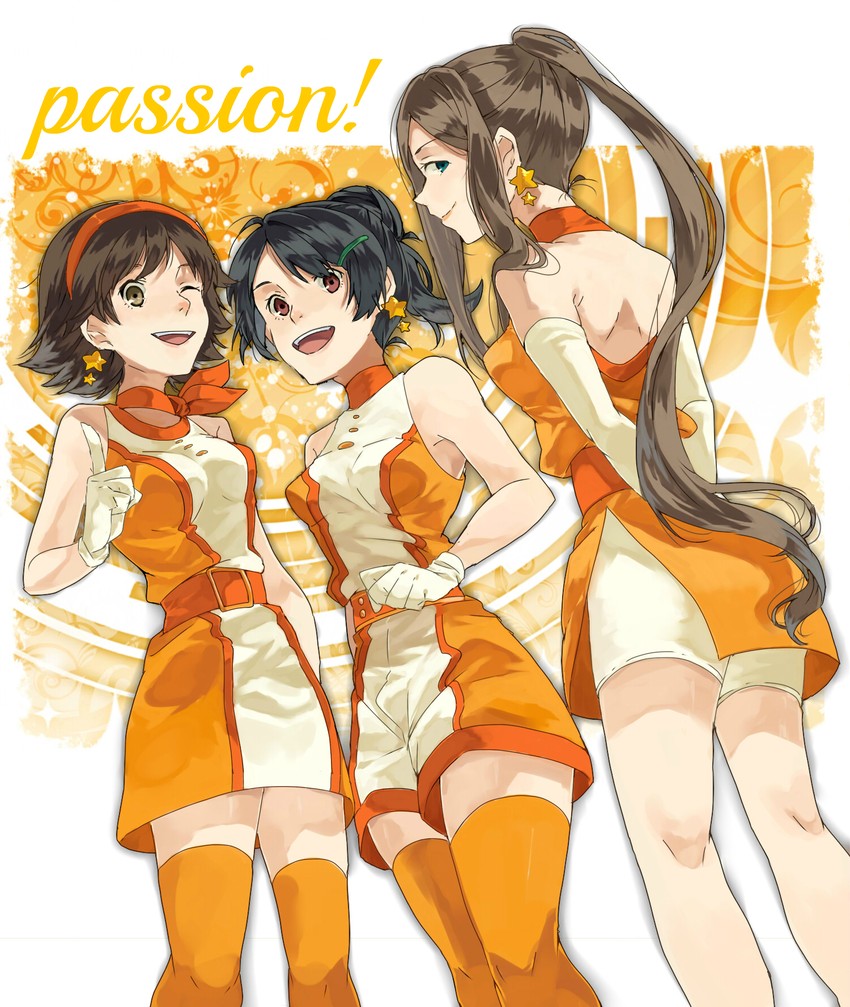 honda mio, yaguchi miu, and matsuyama kumiko (idolmaster and 1 more) drawn by nap_(orangepop)
