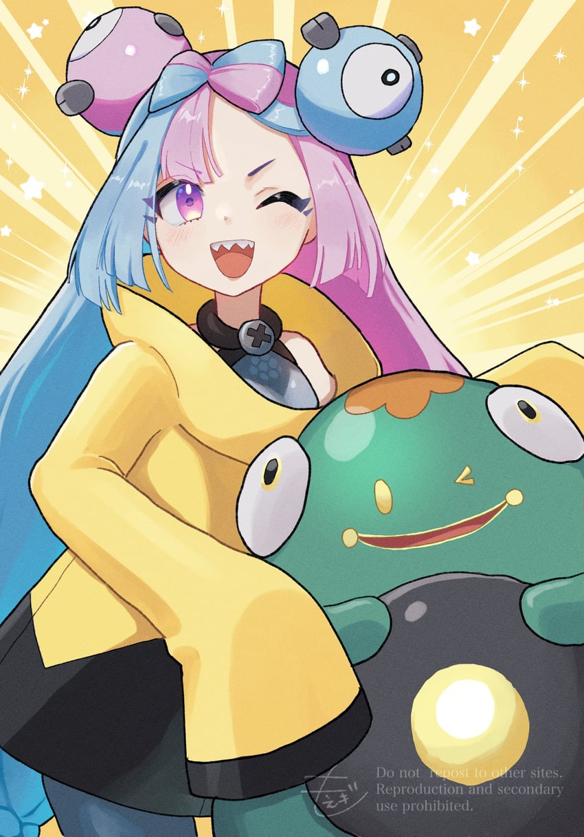 iono and bellibolt (pokemon and 1 more) drawn by moegi_itsukashi