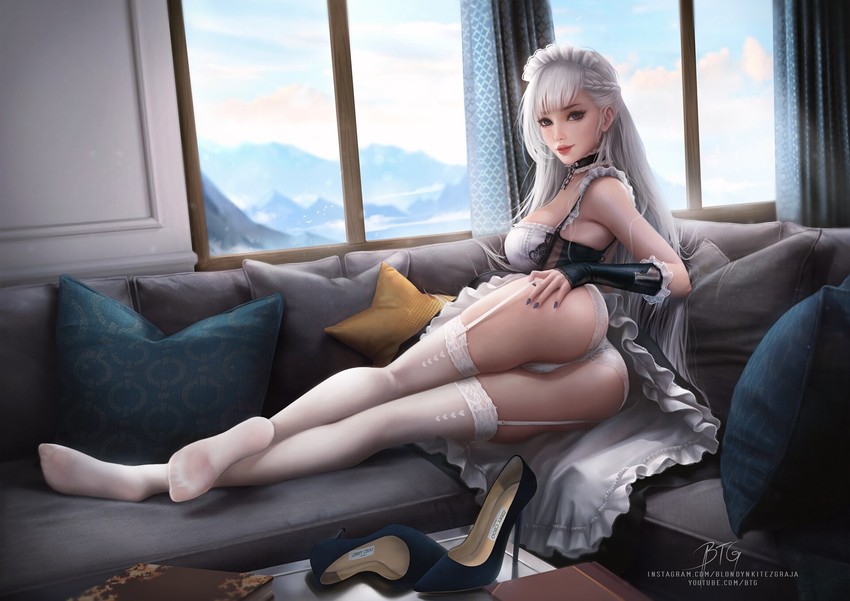 belfast (azur lane) drawn by blondynkitezgraja