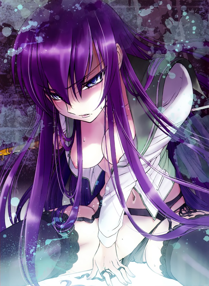 busujima saeko (highschool of the dead) drawn by kimura_takahiro and ookouchi_ricca