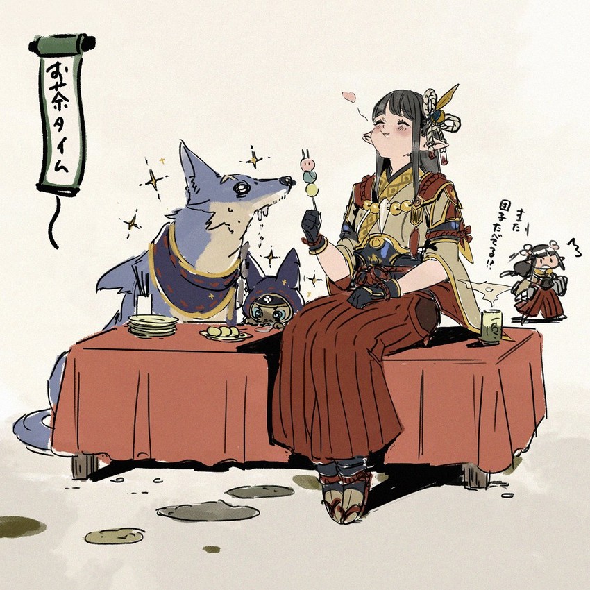 felyne, hinoa, minoto, and canyne (monster hunter and 1 more)