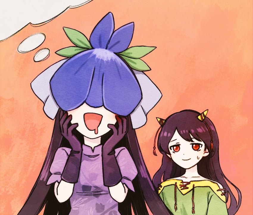 yomotsu hisami and nippaku zanmu (touhou) drawn by shateiel_ch