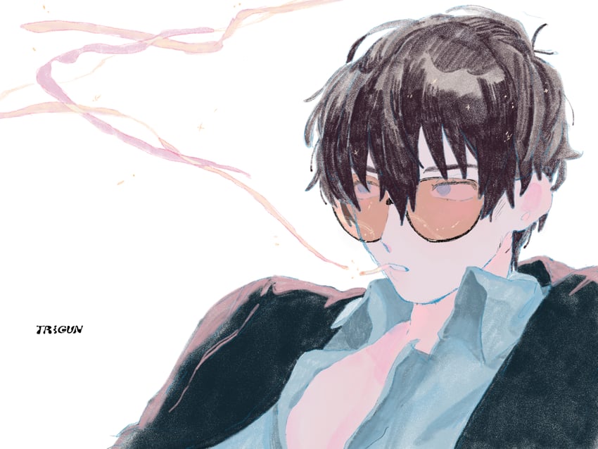 nicholas d. wolfwood (trigun and 1 more) drawn by banne_pun