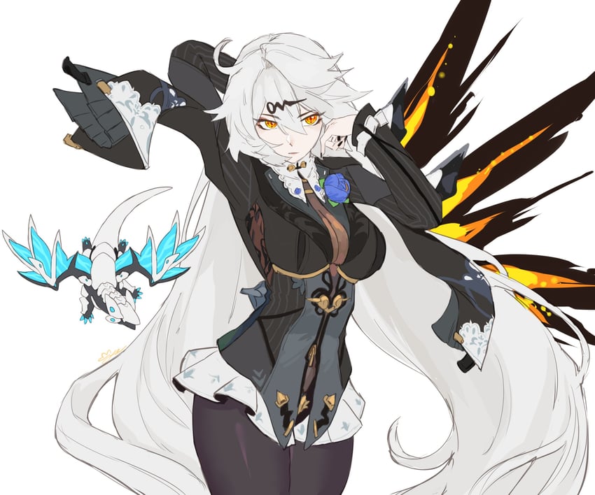 kiana kaslana and yixuan (honkai and 2 more) drawn by cloud_ya