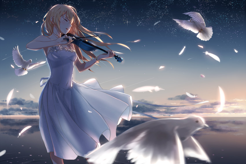 miyazono kawori (shigatsu wa kimi no uso) drawn by phantania