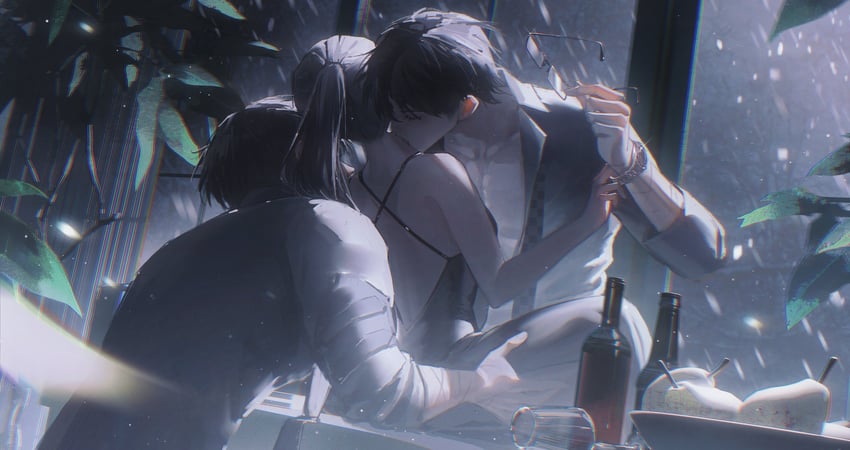 protagonist and zayne (love and deepspace) drawn by xiaoding_songbi