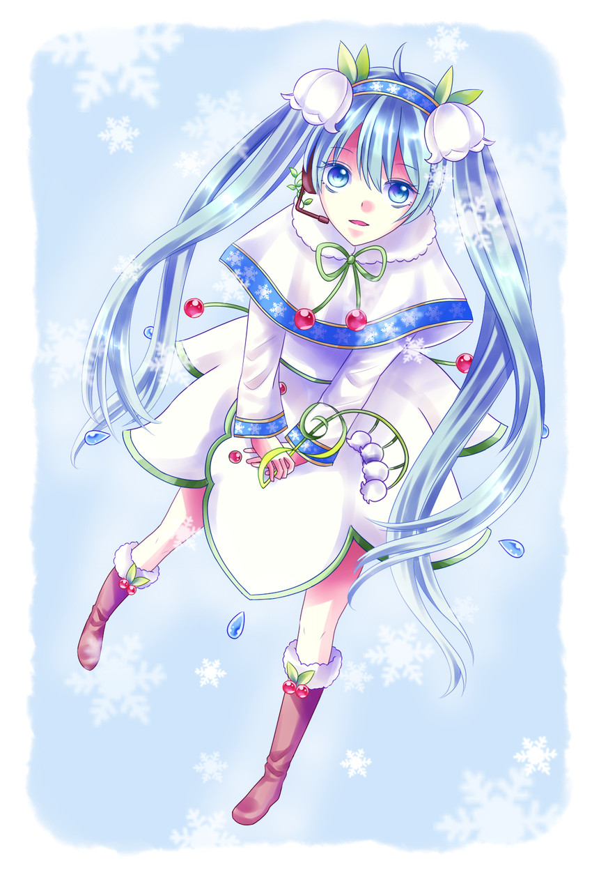 hatsune miku and yuki miku (vocaloid) drawn by zero_skr