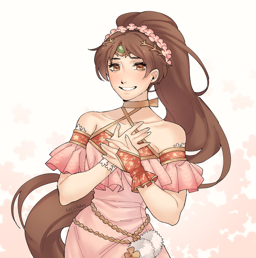 linde (fire emblem and 4 more) drawn by tecchen