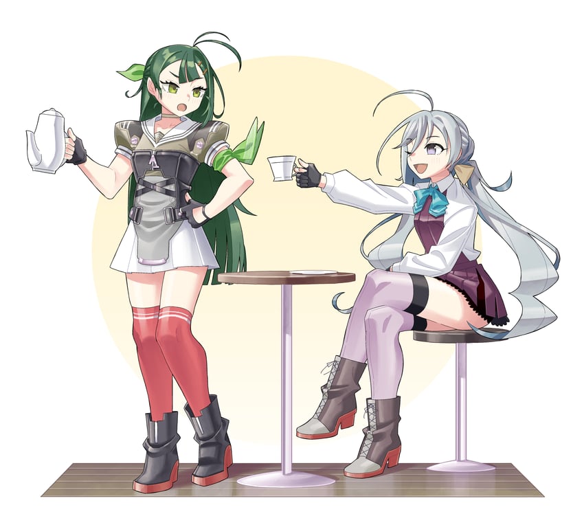 kiyoshimo, kiyoshimo kai ni, and sugi (kantai collection) drawn by kazh_(kazu)