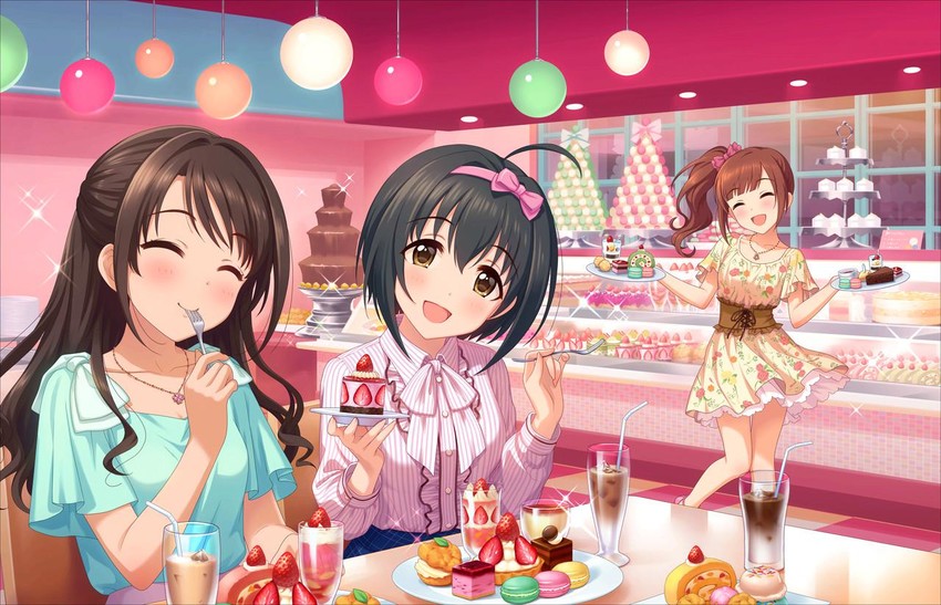 shimamura uzuki, kohinata miho, and igarashi kyoko (idolmaster and 2 more)