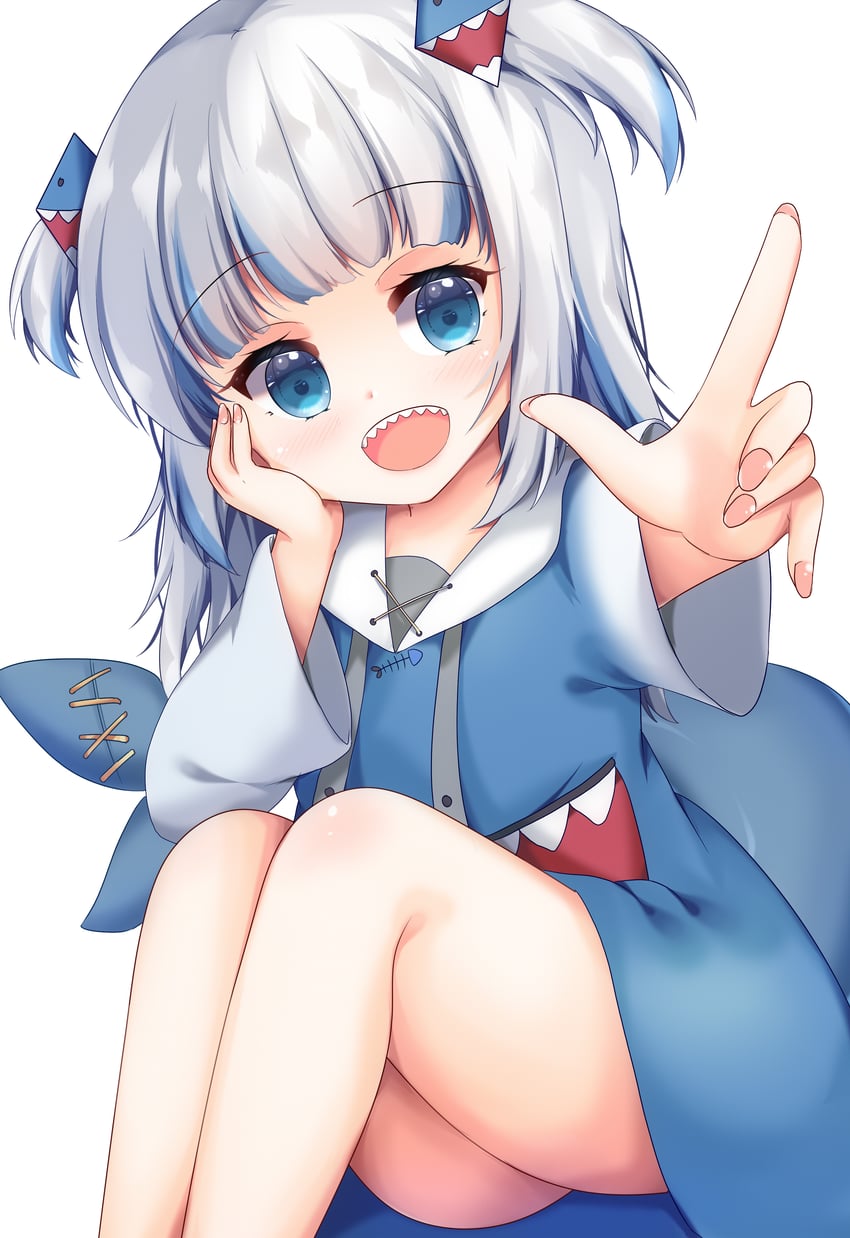 gawr gura (hololive and 1 more) drawn by grandapple71
