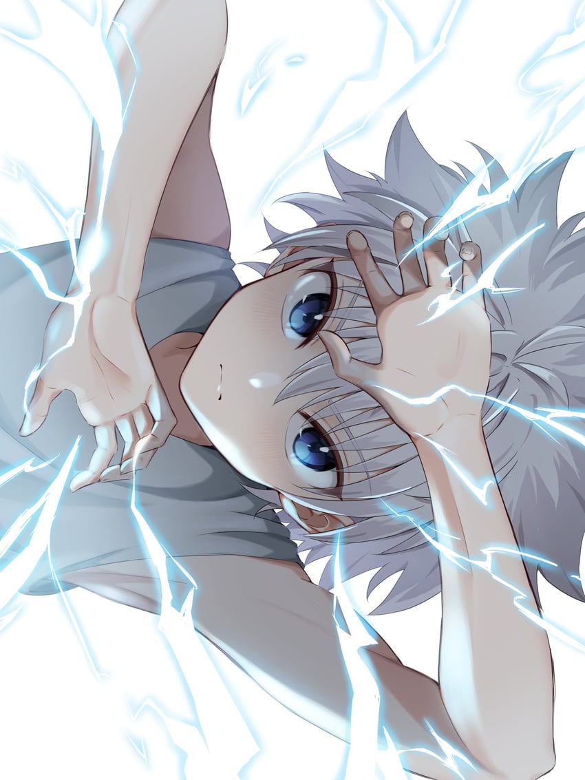 killua zoldyck (hunter x hunter) drawn by usami_(usami_l)