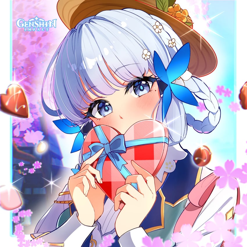 kamisato ayaka (genshin impact) drawn by midori_(midori13579)
