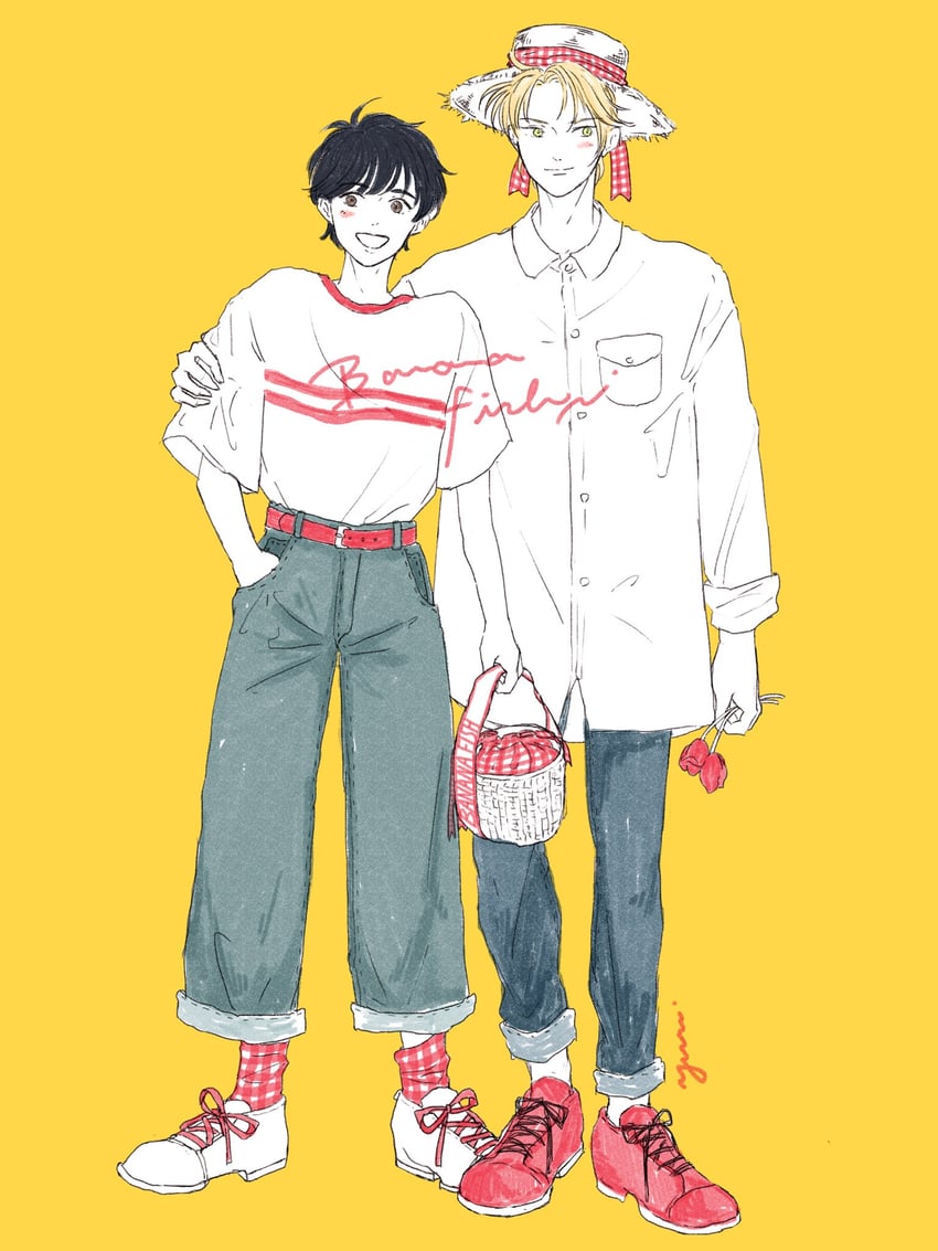 ash lynx and okumura eiji (banana fish) drawn by yu_ru_lull